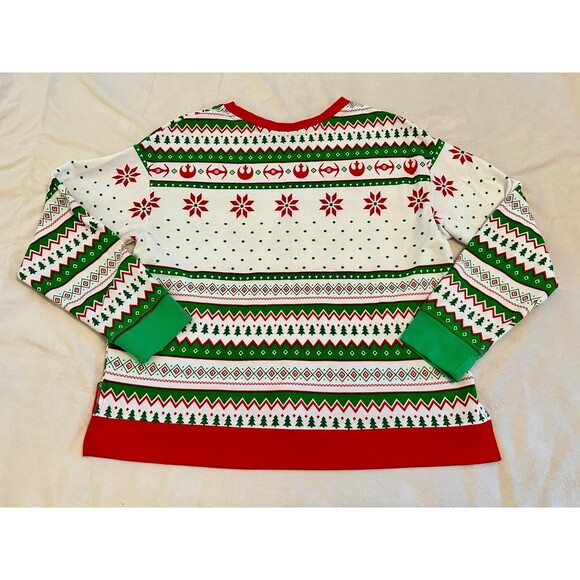 Star Wars Womens Festive Christmas Holiday Sweatshirt Darth Vadar Size Large - Picture 5 of 6